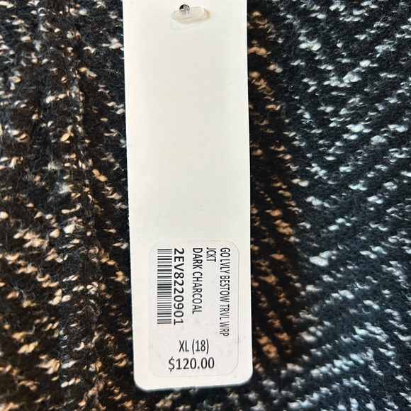 NWT Soft Surroundings Go Lively Bestow hooded travel wrap jacket Dark Charcoal - Picture 7 of 11